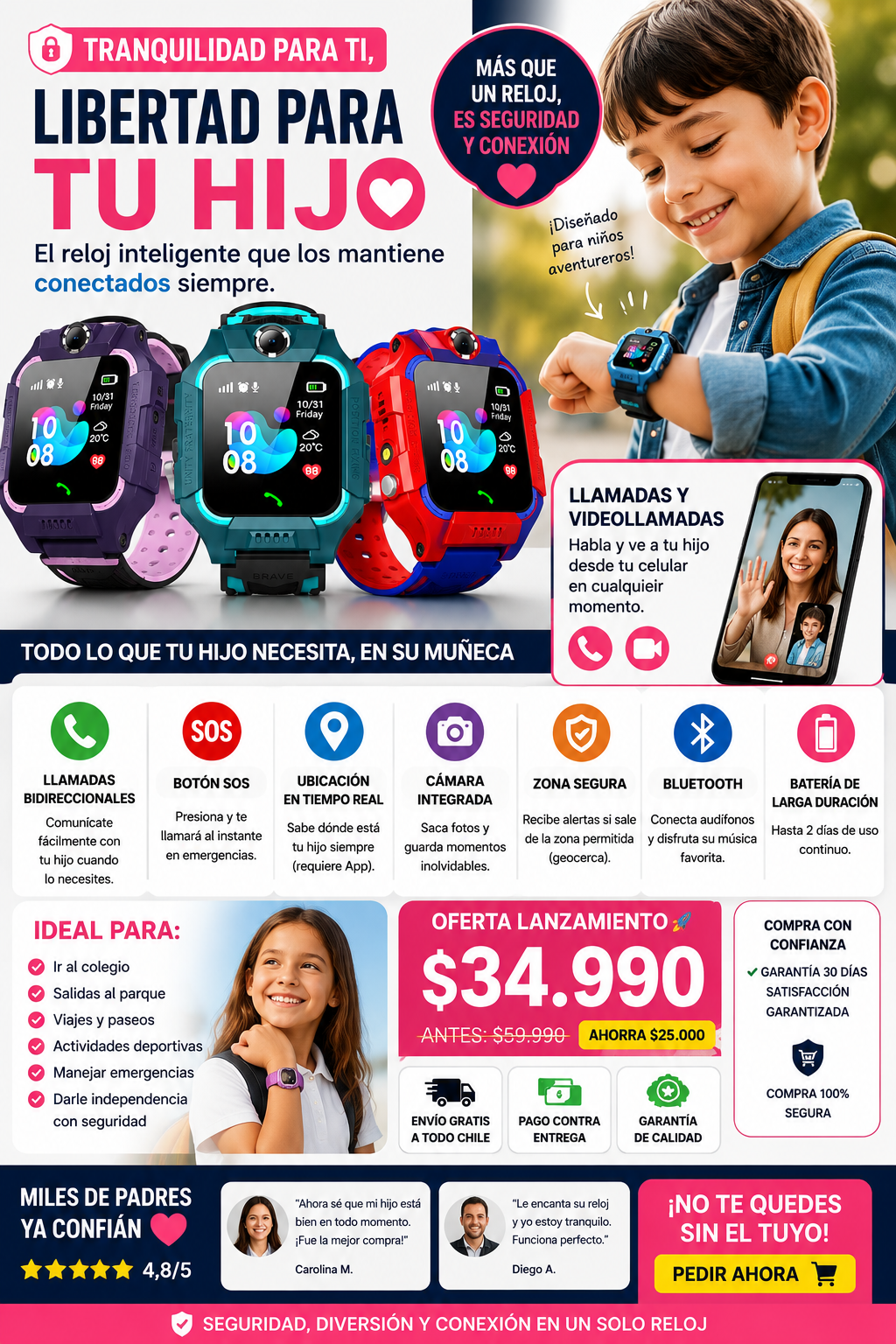 Mi Primer Smartwatch™ GPS incorporado.